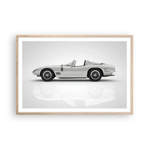 Poster în ramă de stejar deschis - Promisiunea distracției - 91x61 cm