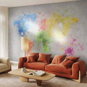 Tapet Standard Eco - Toate culorile lumii - Harta lumii, Continente, Călătorii - 400x280 cm