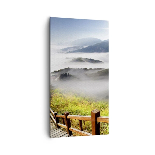 Tablou pe pânză - Țesut de strălucire și ceață - 55x100 cm