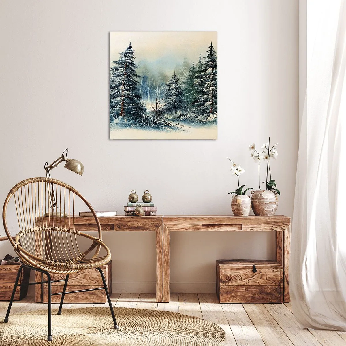 Tablou pe pânză - Gata pentru Crăciun - 40x40 cm