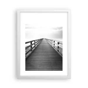 Poster în ramă albă - Departe, departe... - 30x40 cm