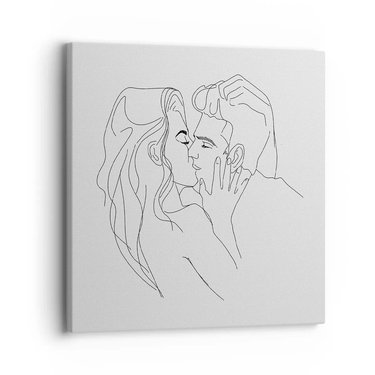 Tablou pe pânză - Cu aceeași linie - 30x30 cm