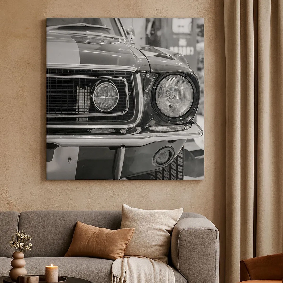 Tablou pe pânză - Condus dur - 30x30 cm