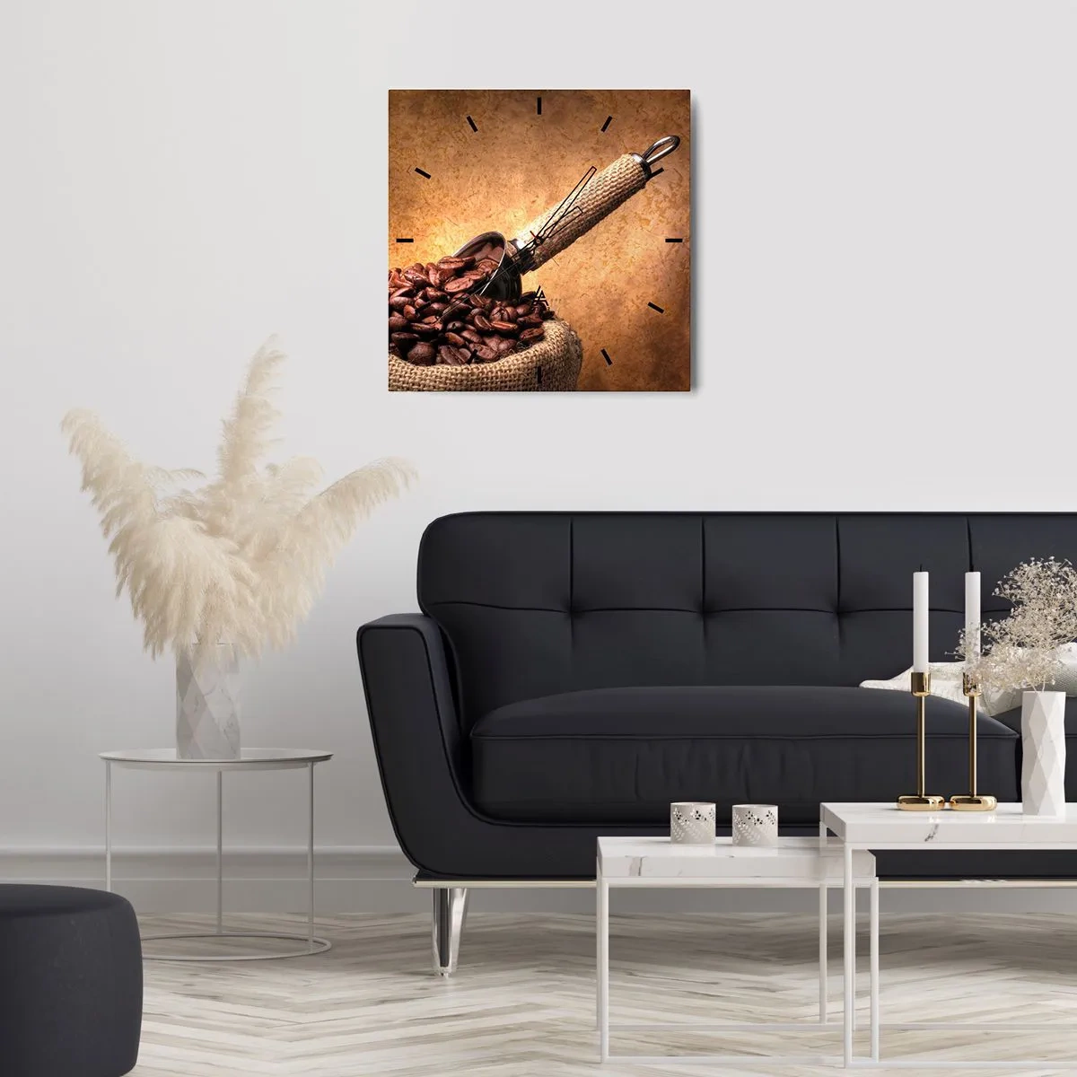 Ceas de perete - Ceas pe sticlă - La sursa gustului - 30x30 cm