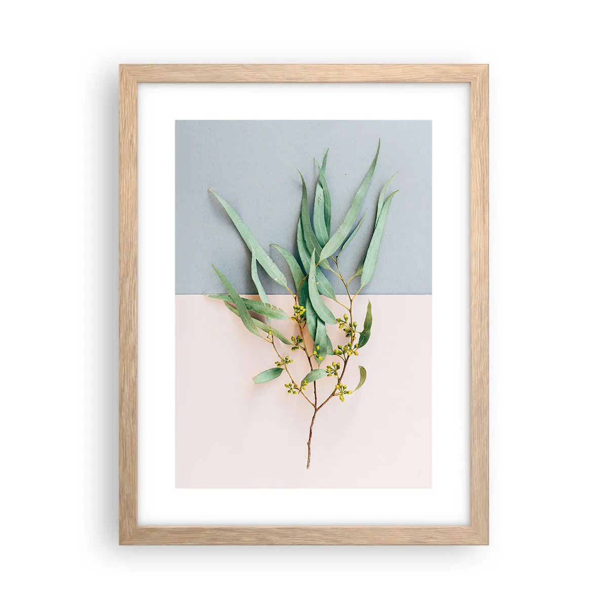 Poster în ramă de stejar deschis - Subtilitate pastelată - 30x40 cm