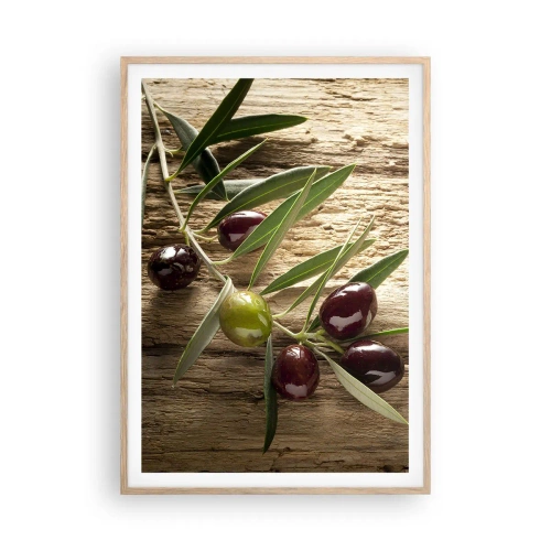 Poster în ramă de stejar deschis - Direct din natură - 70x100 cm