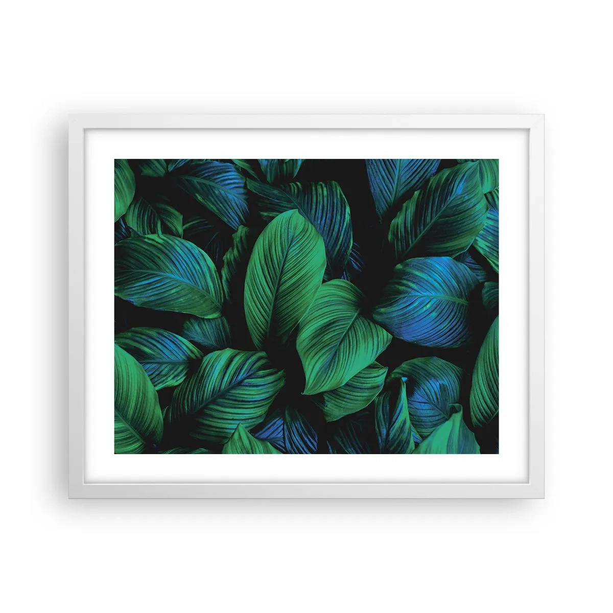 Poster în ramă albă - Traficul verde - 50x40 cm