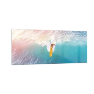 Tablou pe sticlă - Călărețul oceanului - 100x40 cm