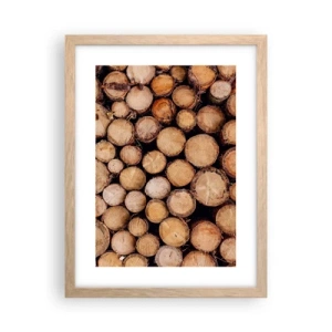 Poster în ramă de stejar deschis - Un nou început - 30x40 cm