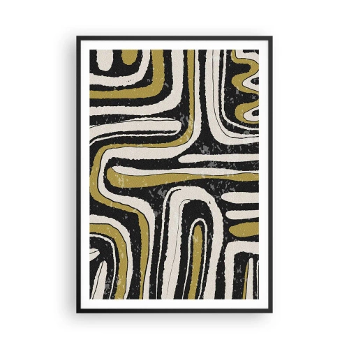 Poster în ramă neagră - Compoziție: pasaje și alei - 70x100 cm