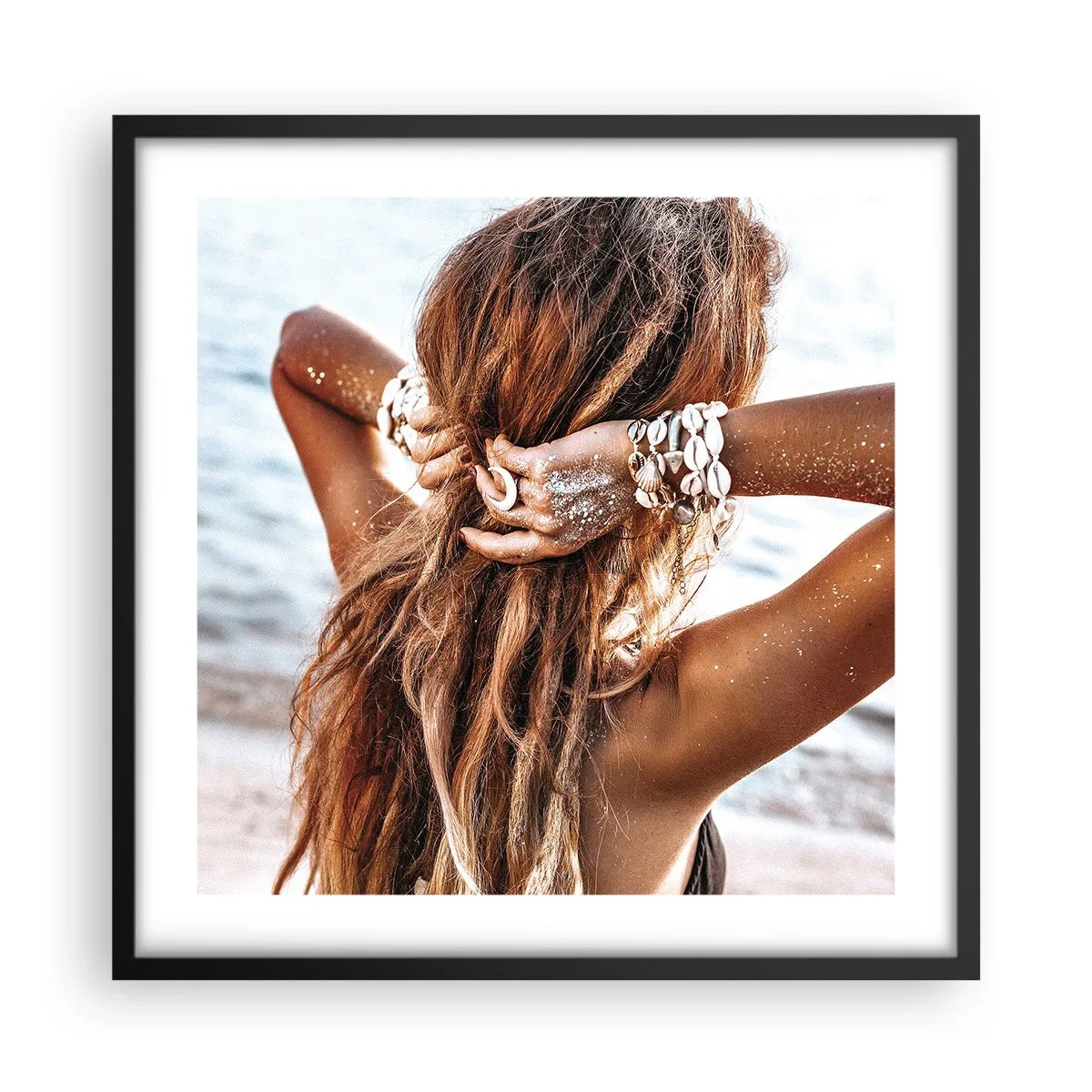 Poster în ramă neagră - Sora apei și a soarelui - 50x50 cm