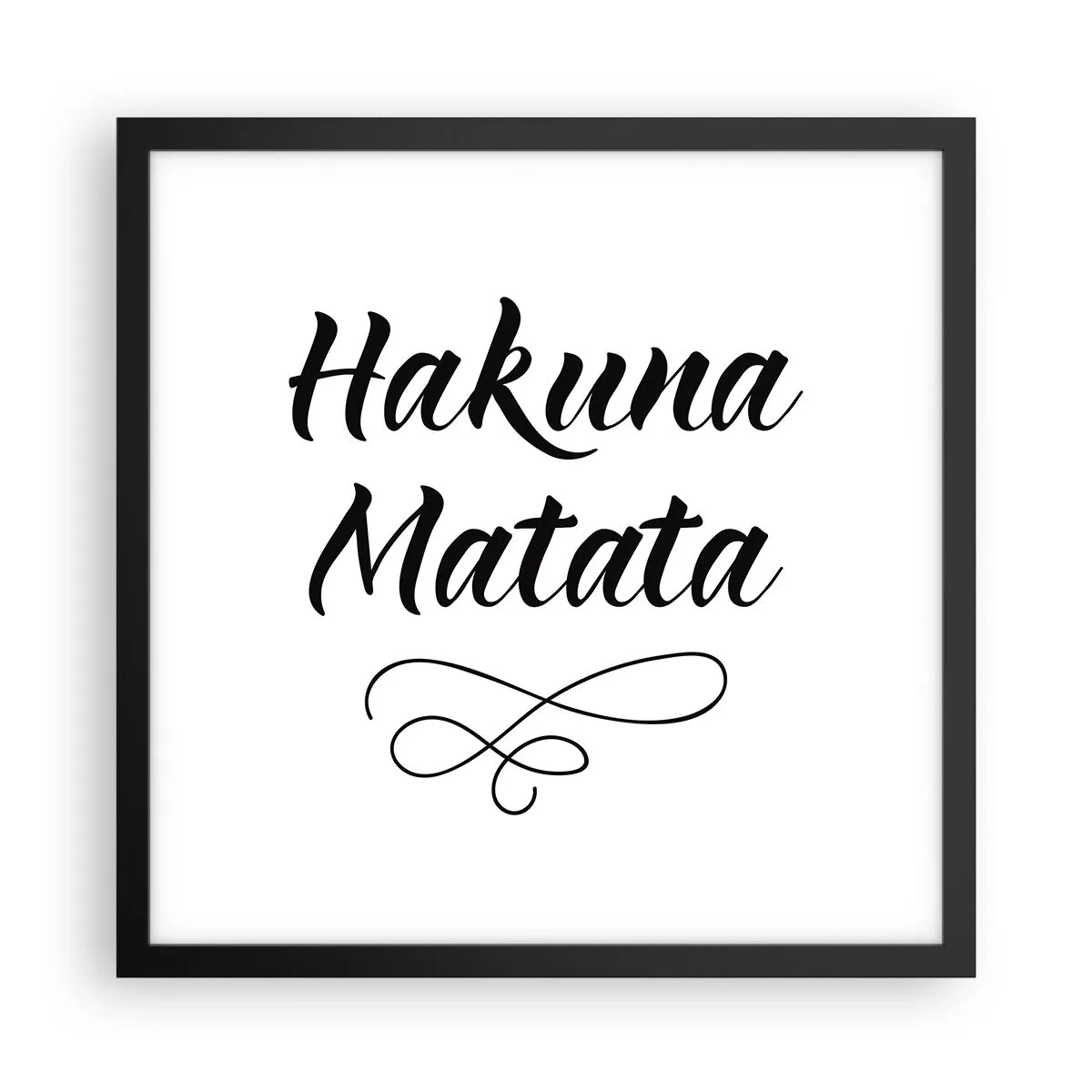 Poster în ramă neagră - Cel mai bun sfat - 40x40 cm