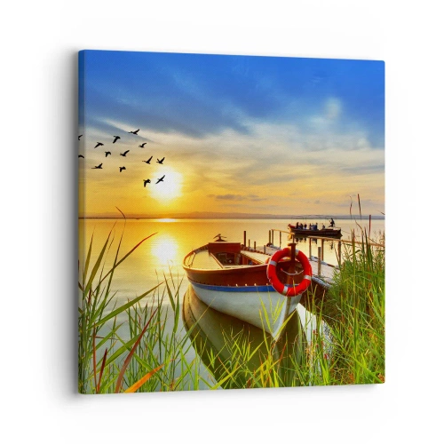 Tablou pe pânză - Cormoranii pleacă deja - 30x30 cm