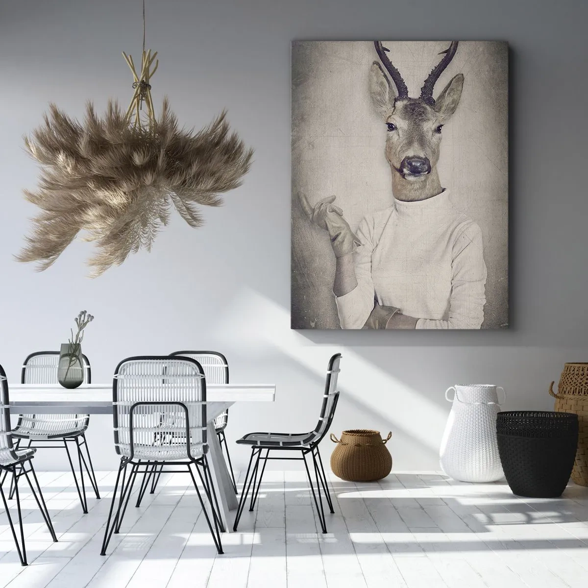 Tablou pe pânză - Lăsați gesturile să vorbească - 55x100 cm