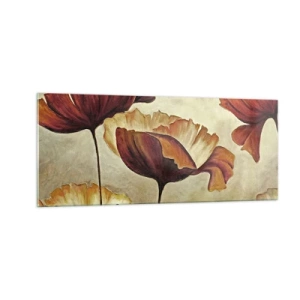 Tablou pe sticlă - Lunca - 100x40 cm