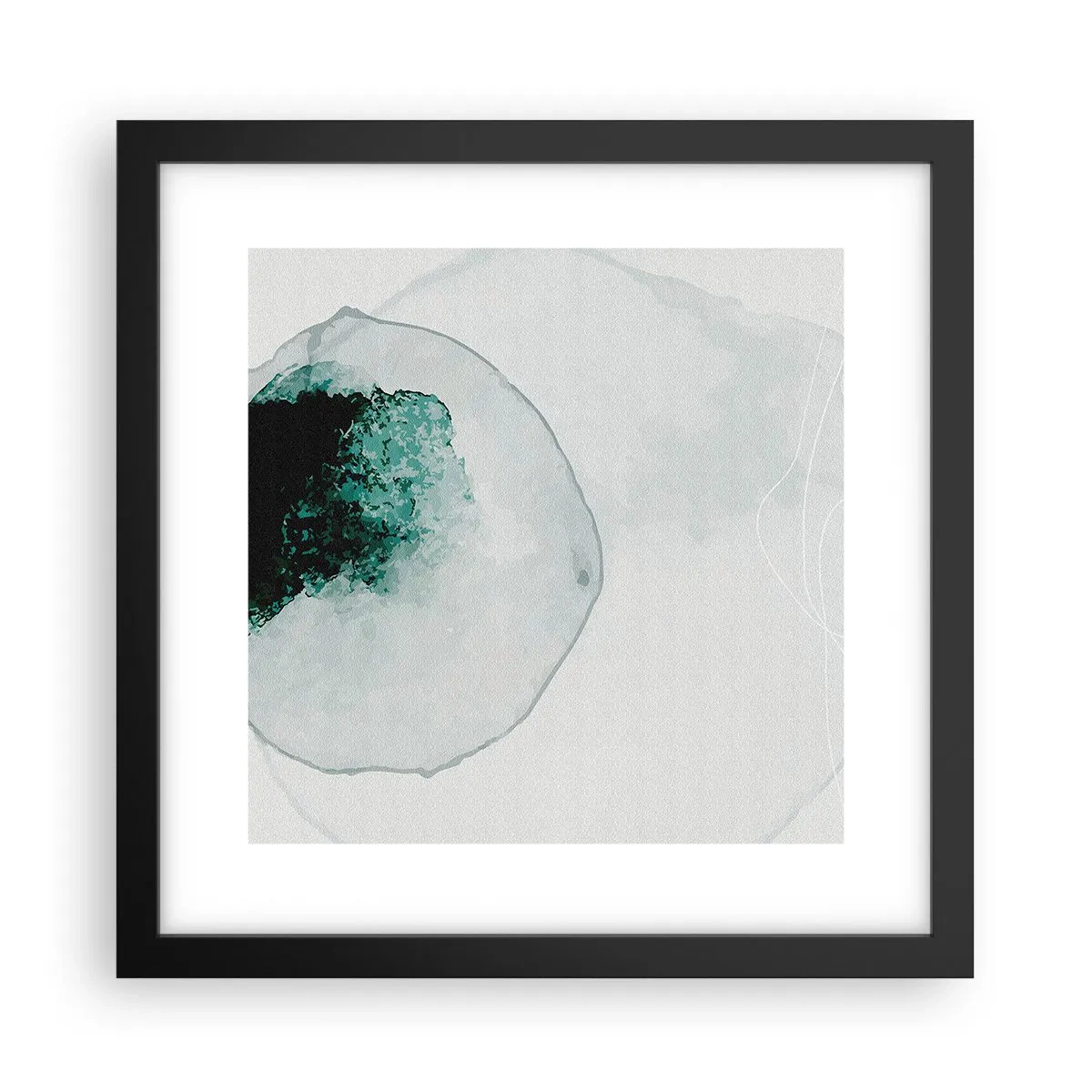 Poster în ramă neagră - Într-o picătură de apă - 30x30 cm