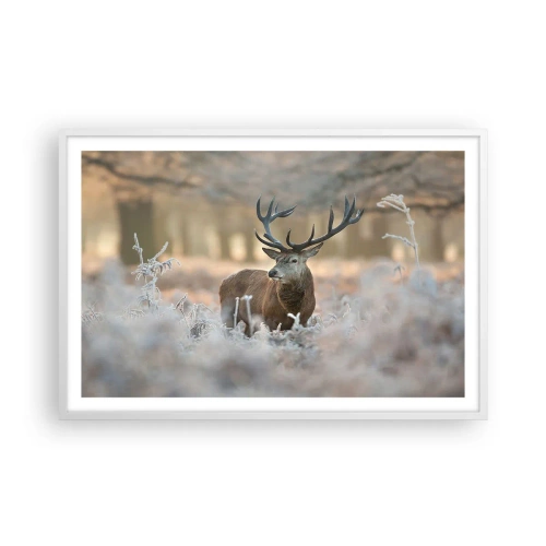 Poster în ramă albă - O dimineață răcoroasă - 91x61 cm