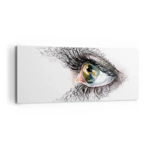 Tablou pe pânză - Privește direct în suflet - 100x40 cm