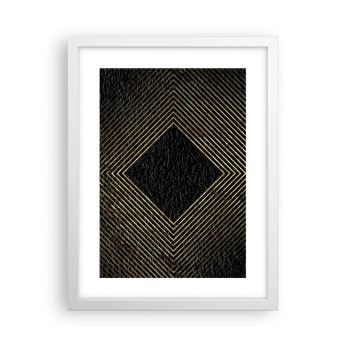 Poster în ramă albă - Geometrie în stil glamour - 30x40 cm
