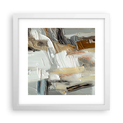 Poster în ramă albă - Stratificare colorată - 30x30 cm