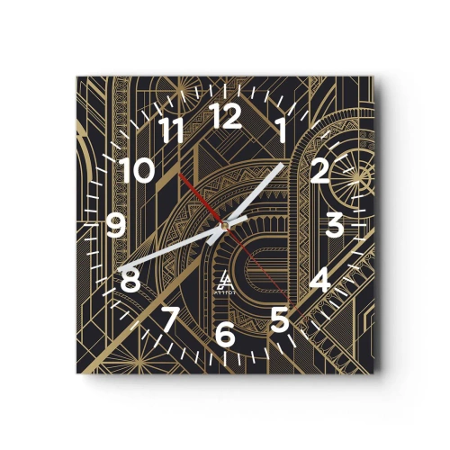 Ceas de perete - Ceas pe sticlă - Concepte, idei, planuri - 30x30 cm
