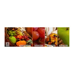 Mostră tapet autocolant Deluxe Sticker - Coșul de recoltă - Gastronomie, Fructe, Legume - 100x30 cm