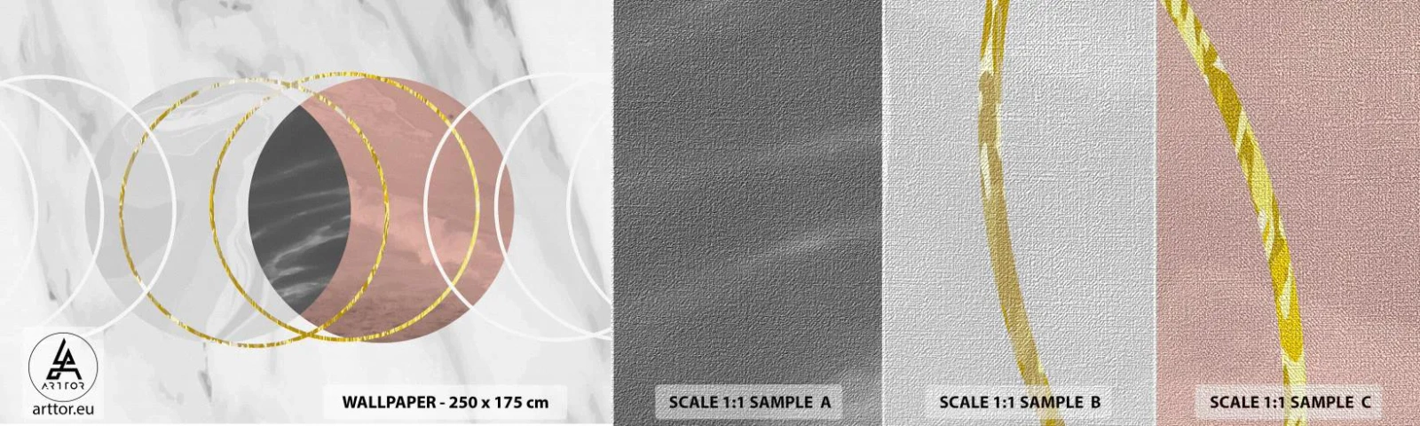 Mostră tapet Premium Canvas - Muzica sferelor - Abstracția, Bucată, Districte - 100x30 cm