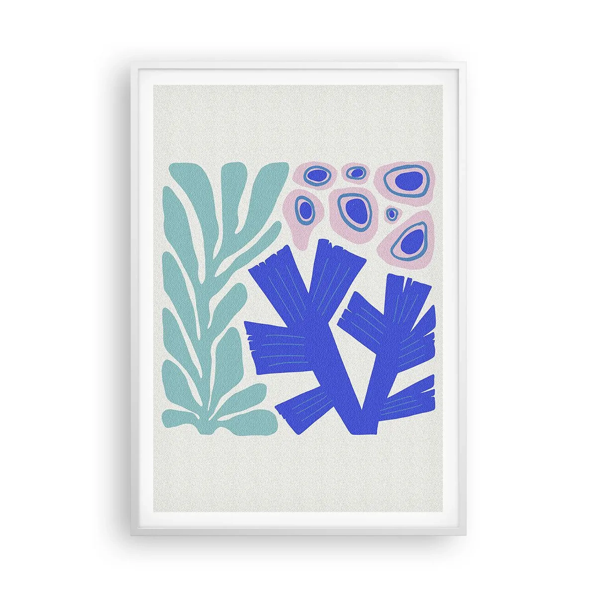 Poster în ramă albă - Grădină subacvatică - 70x100 cm