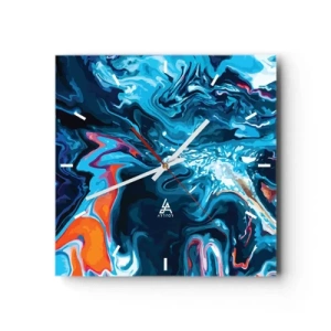 Ceas de perete - Ceas pe sticlă - Călătorie spre centrul cerului - 30x30 cm
