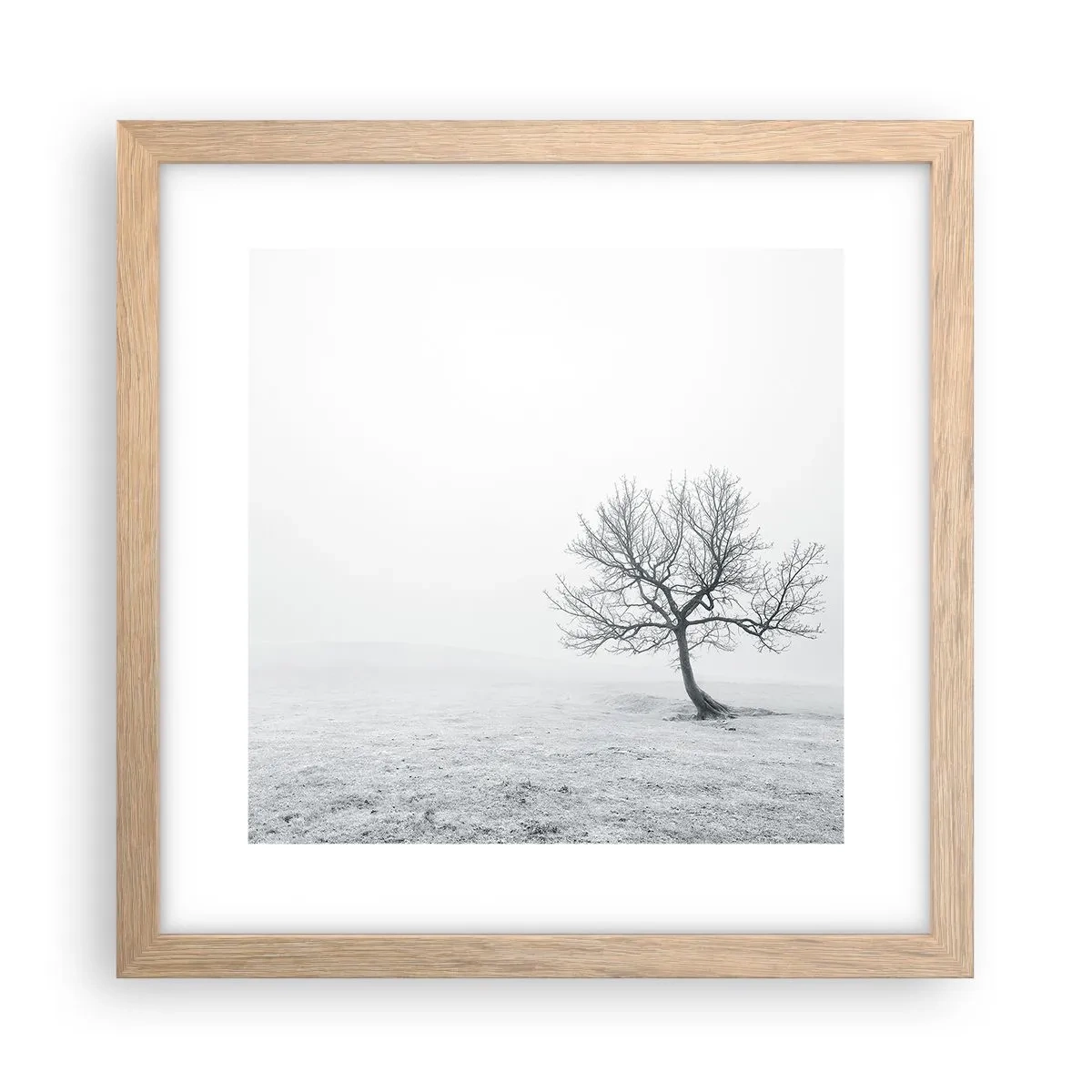 Poster în ramă de stejar deschis - Împotriva neantului - 30x30 cm