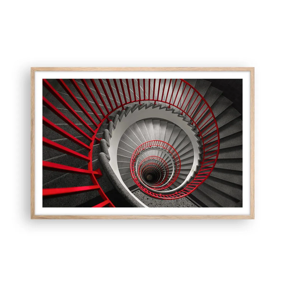 Poster în ramă de stejar deschis - Jocuri arhitecturale - 91x61 cm