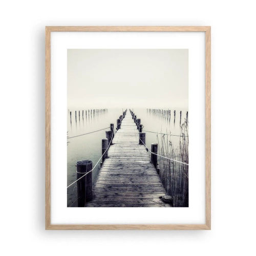 Poster în ramă de stejar deschis - Scufundă-te în pace - 40x50 cm