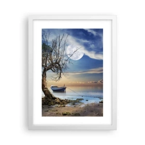 Poster în ramă albă - Este acesta sfârșitul sau începutul? - 30x40 cm