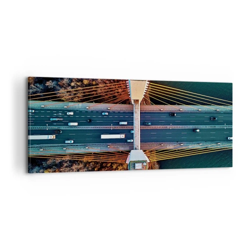 Tablou pe pânză - Din pădure spre apă - 100x40 cm