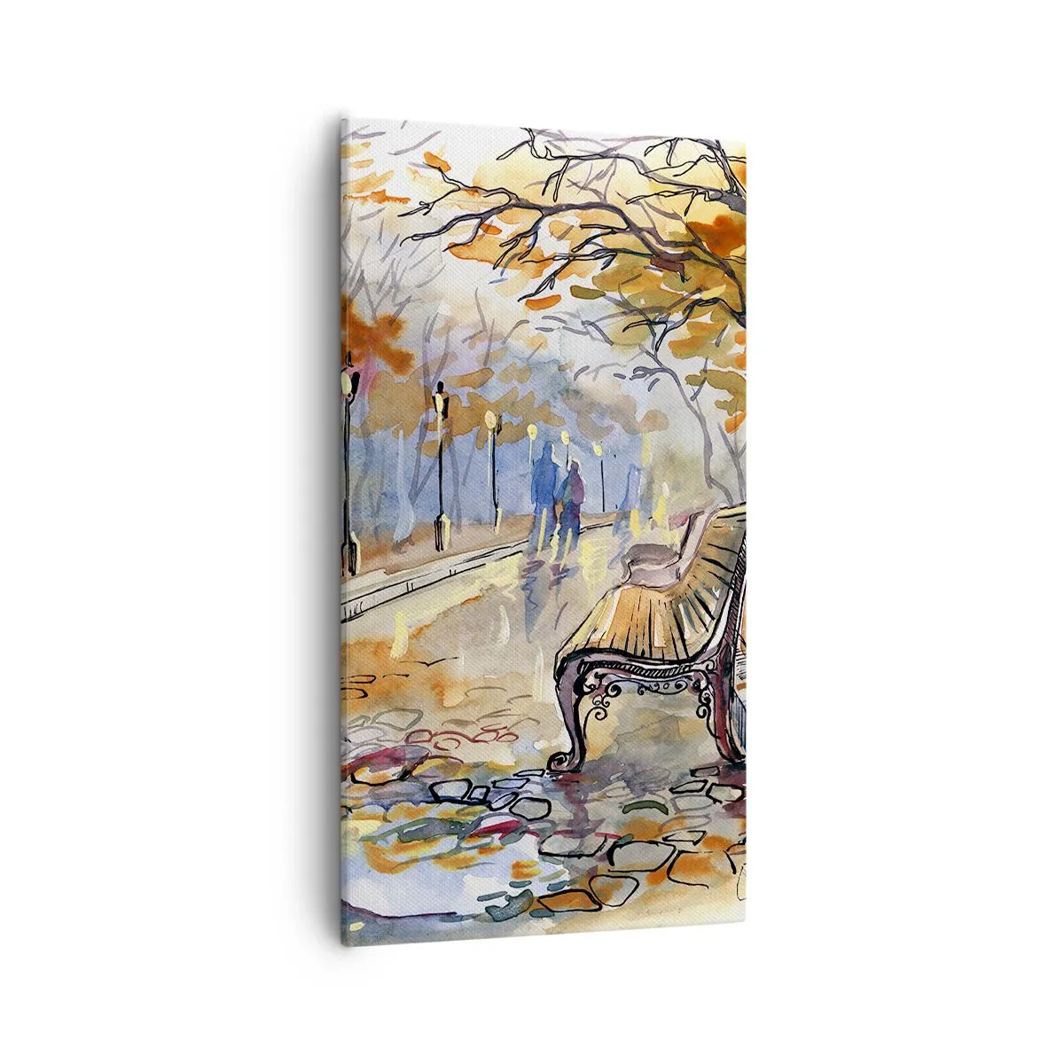 Tablou pe pânză - Pășim împreună în toamnă - 55x100 cm