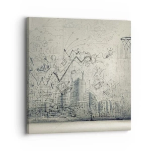 Tablou pe pânză - Minunata mea viață de oraș - 30x30 cm