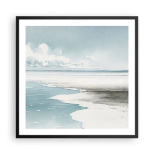 Poster în ramă neagră - Mareea blândă - 60x60 cm