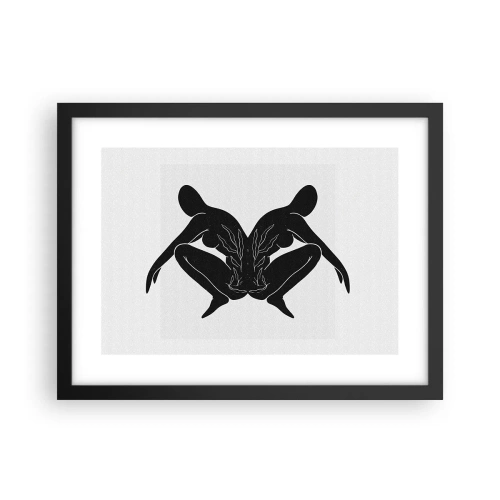 Poster în ramă neagră - Suflet comun - 40x30 cm