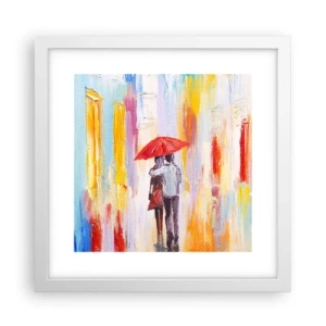 Poster în ramă albă - Să plouă în continuare - 30x30 cm