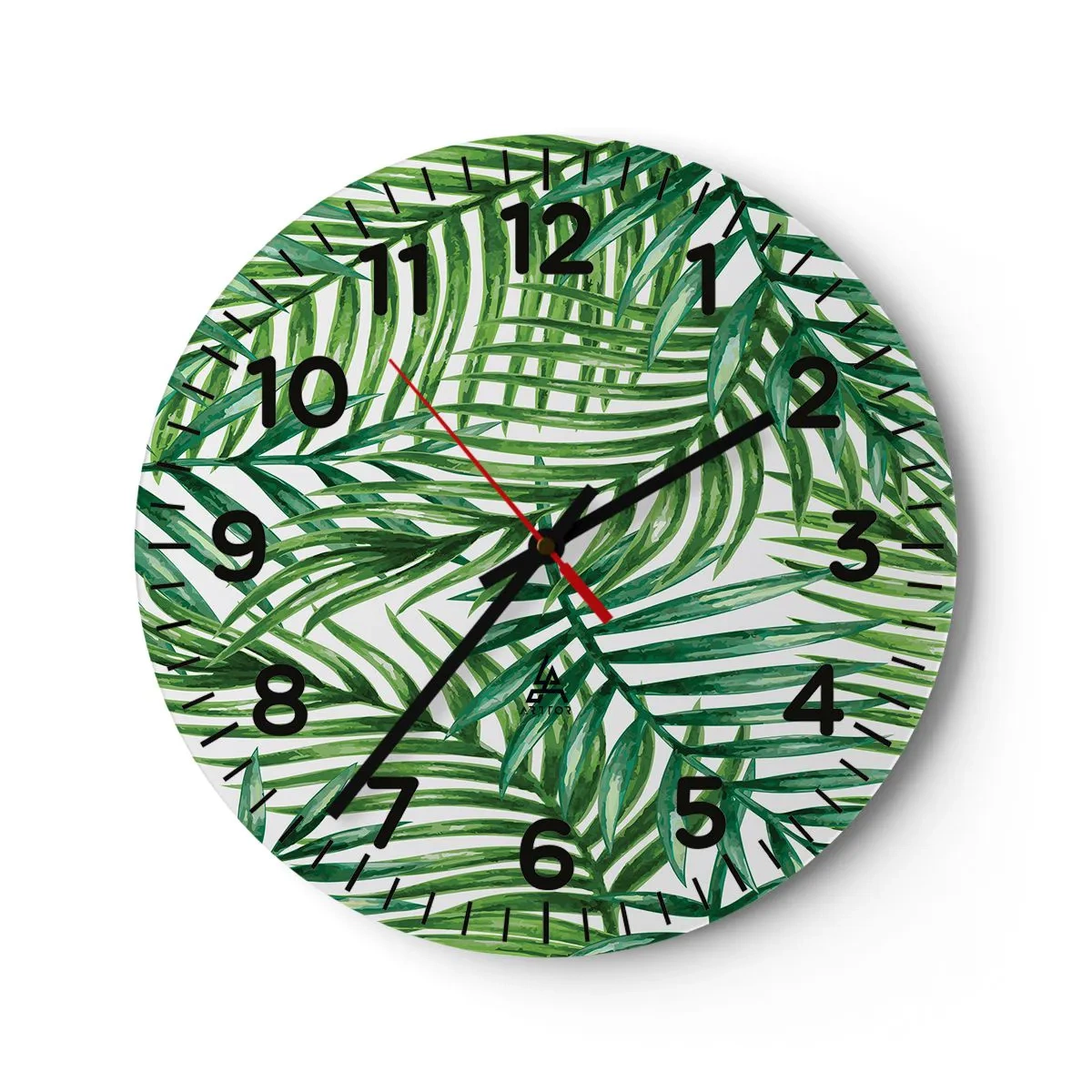 Ceas de perete - Ceas pe sticlă - Sub bolta verde - 40x40 cm