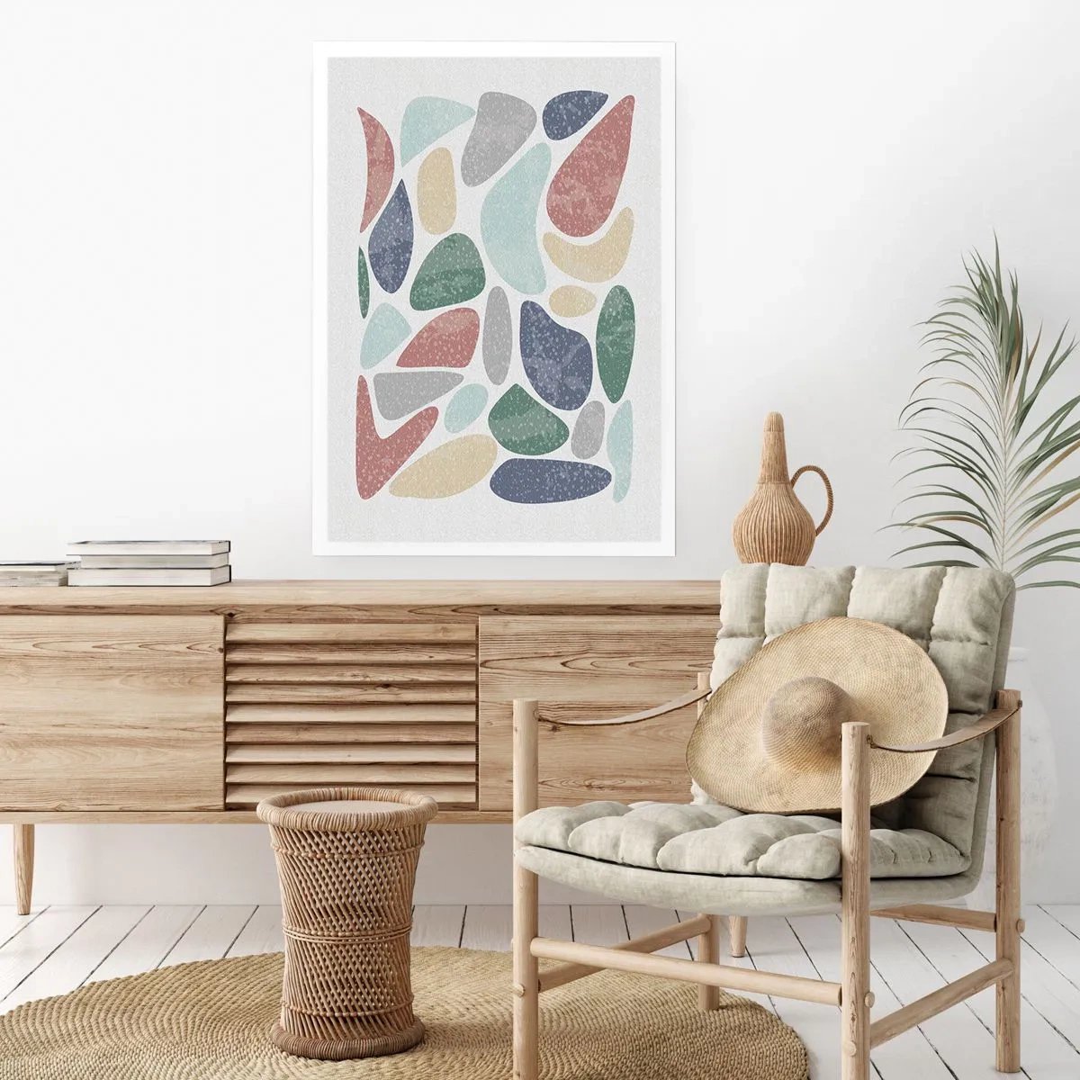 Poster - Un mozaic de culori pudrate - 50x70 cm