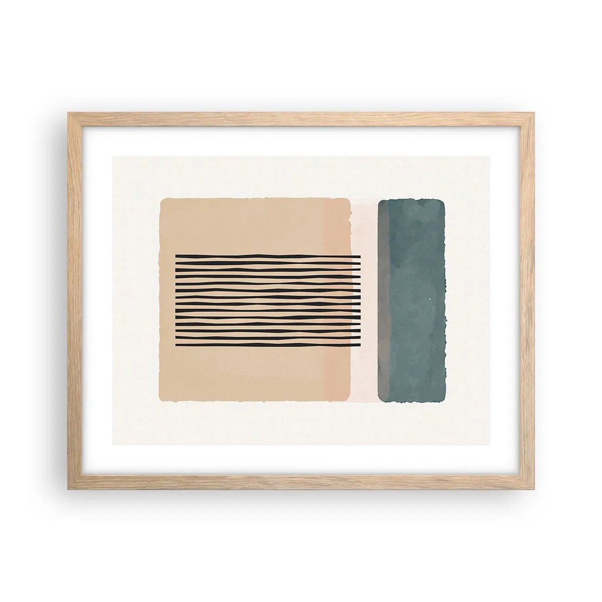 Poster în ramă de stejar deschis - Totul este în regulă - 50x40 cm