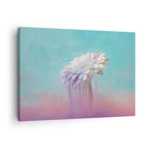 Tablou pe pânză Canvas - Gerberă pastelată cu efect de estompare - 70x50cm - Viața de după flori - Decorațiune modernă pentru perete pentru living și dormitor ARTTOR
