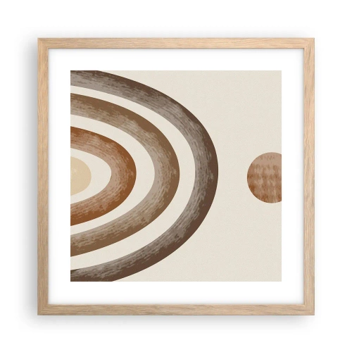 Poster în ramă de stejar deschis - Într-o galaxie îndepărtată - 40x40 cm
