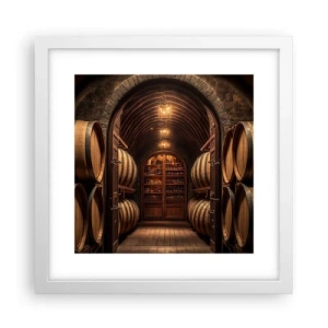 Poster în ramă albă - Beciul cu atmosferă - 30x30 cm