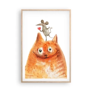 Poster în ramă de stejar deschis - Paradoxurile iubirii - 61x91 cm