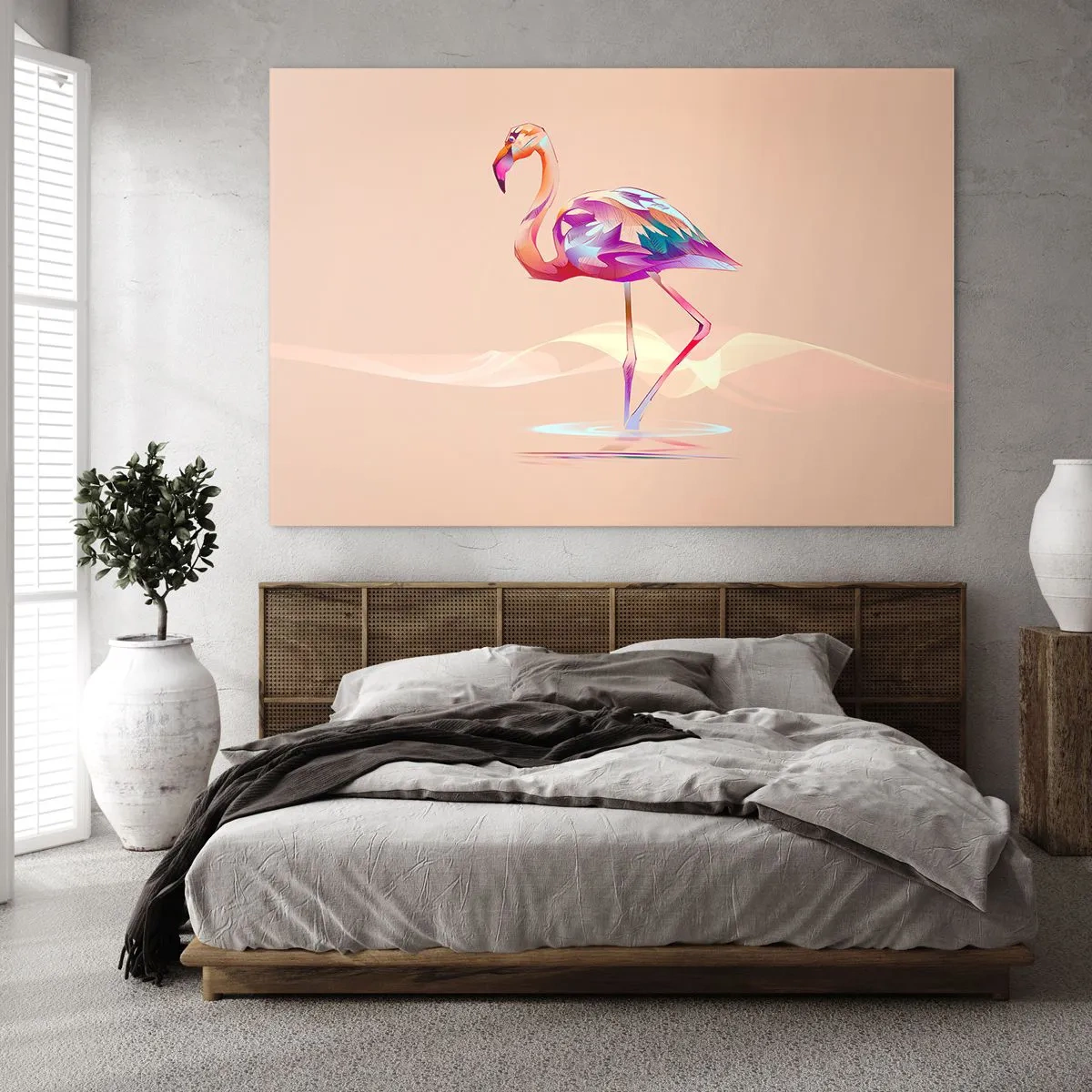 Tablou pe sticlă - Pasăre de emoție bună - 120x80 cm