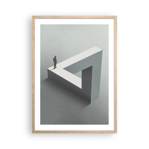 Poster în ramă de stejar deschis - Și totuși este posibil - 50x70 cm