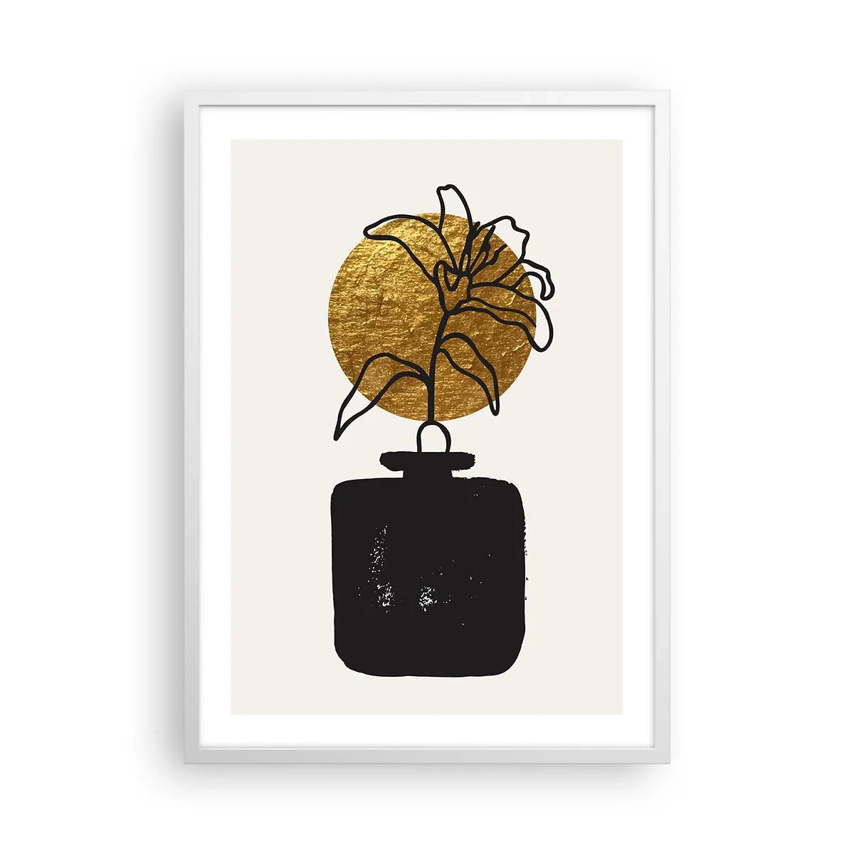 Poster în ramă albă - Cât cântărește aurul? - 50x70 cm