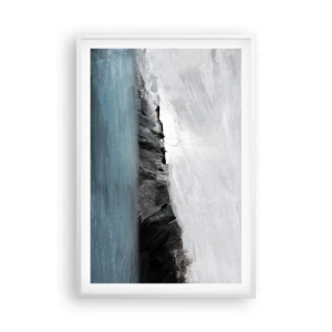 Poster în ramă albă - Apă - pământ: lupta elementelor - 61x91 cm